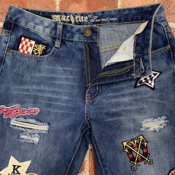 Machine patched woman’s jeans. Size 26 - Picture 9 of 12